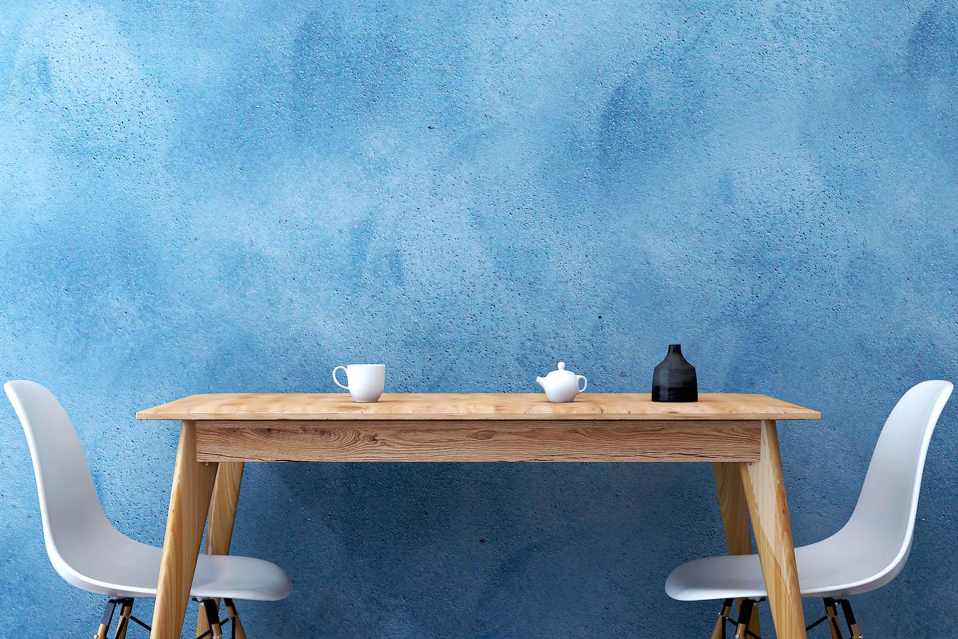 Blue Concrete Finish | Textured Finish | Microcement | Decorative Finish | Evolve India