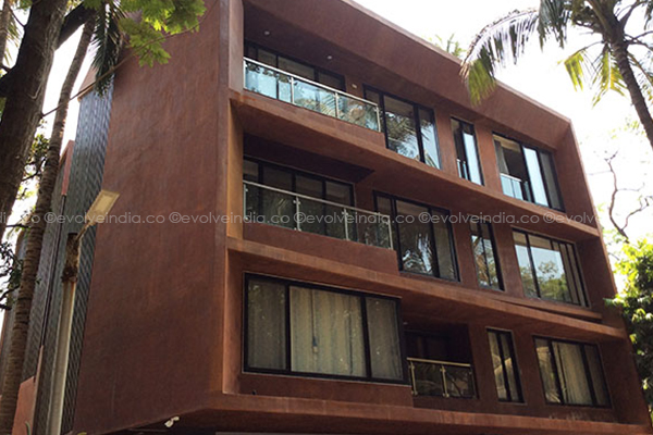 Corten steel finish exterior designed by Evolve India