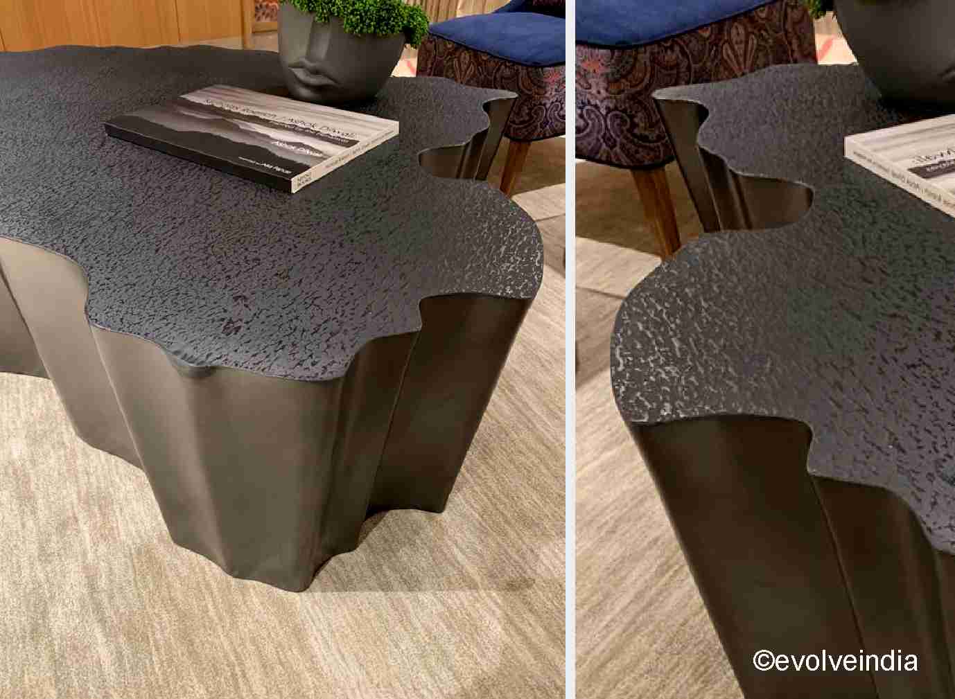 Side table designed using gunmetal by Evolve India