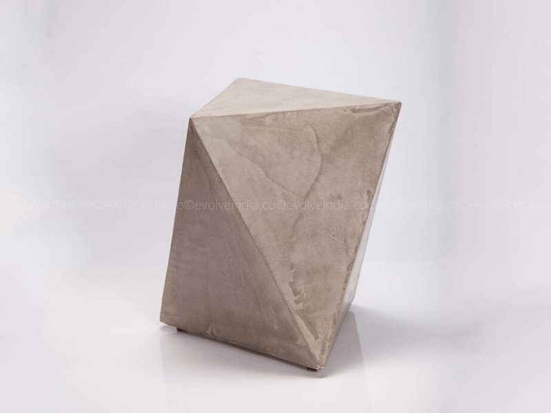 Image of a furniture piece designed using decorative concrete finish