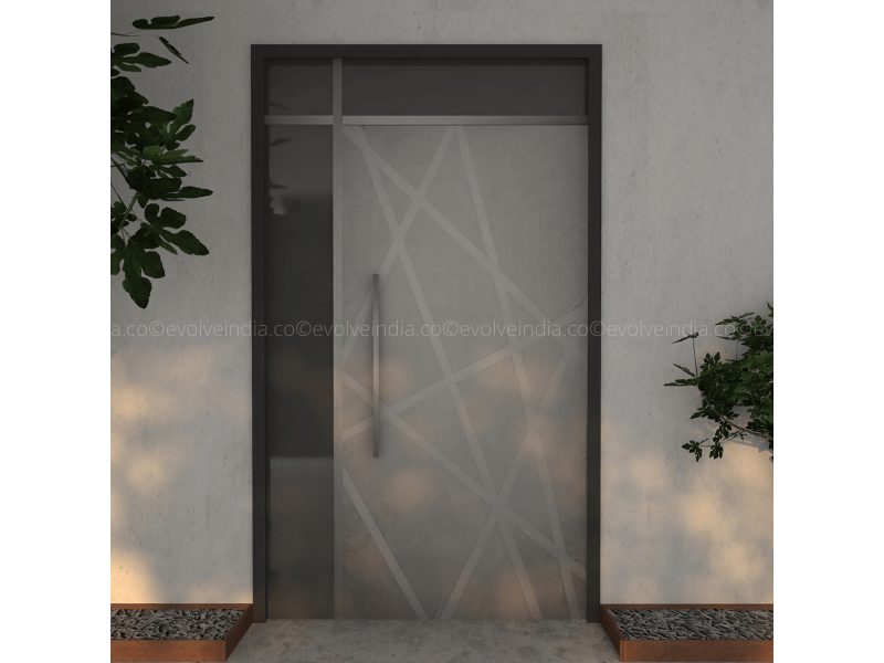 Image of a door skin designed using decorative concrete finish