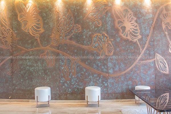 Arcadia Copper Patina Panels Designed By Evolve India