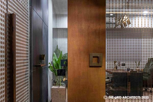 Wall designed with Evolve's corten steel finish
