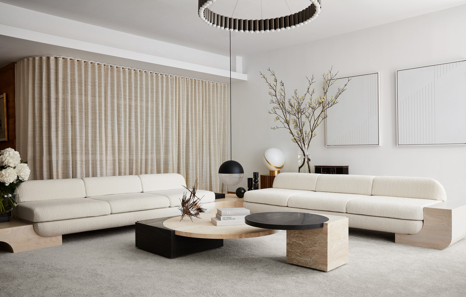 minimalist contemporary living room