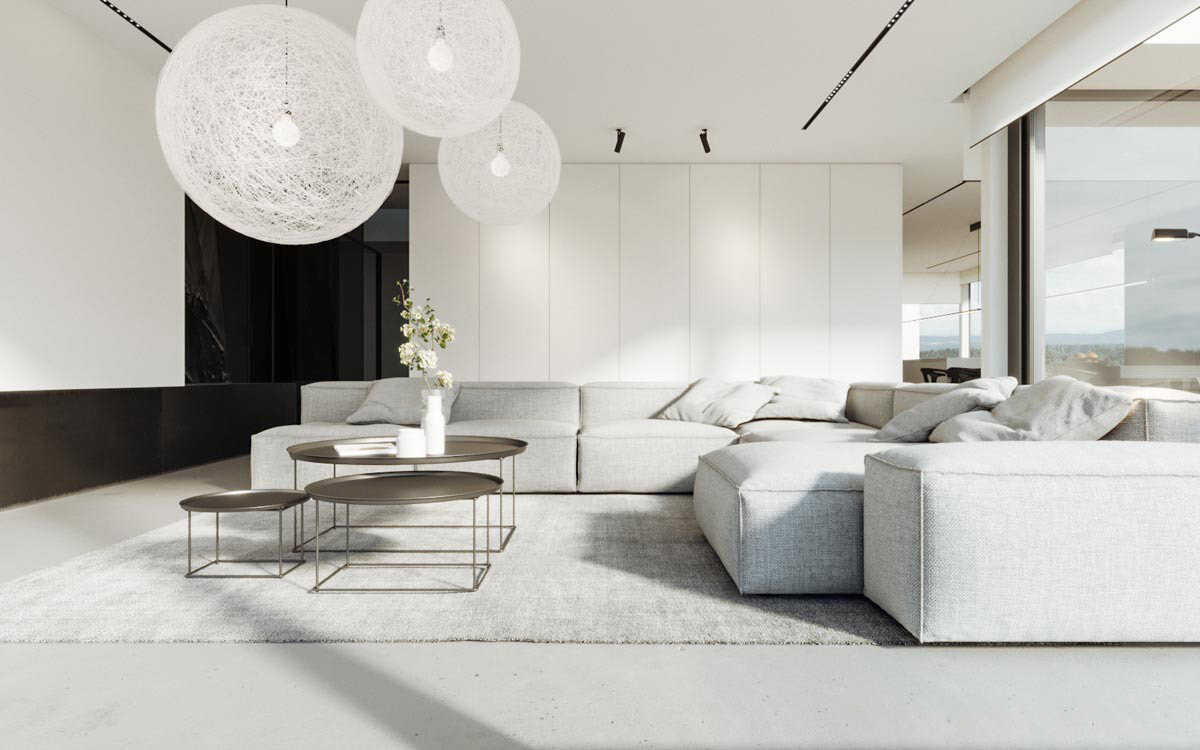 zen minimalist living room