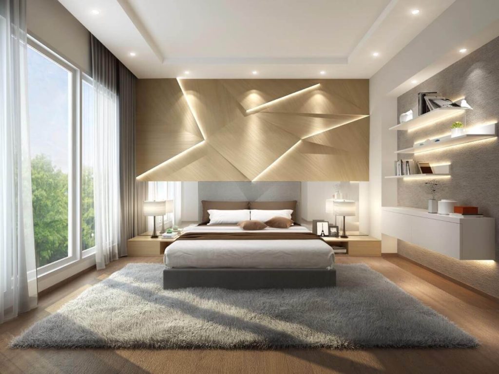 Idea for using accent light as bedroom decor items