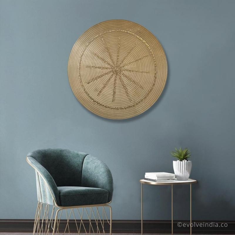 Gold Medallion Wall Art by Evolve India