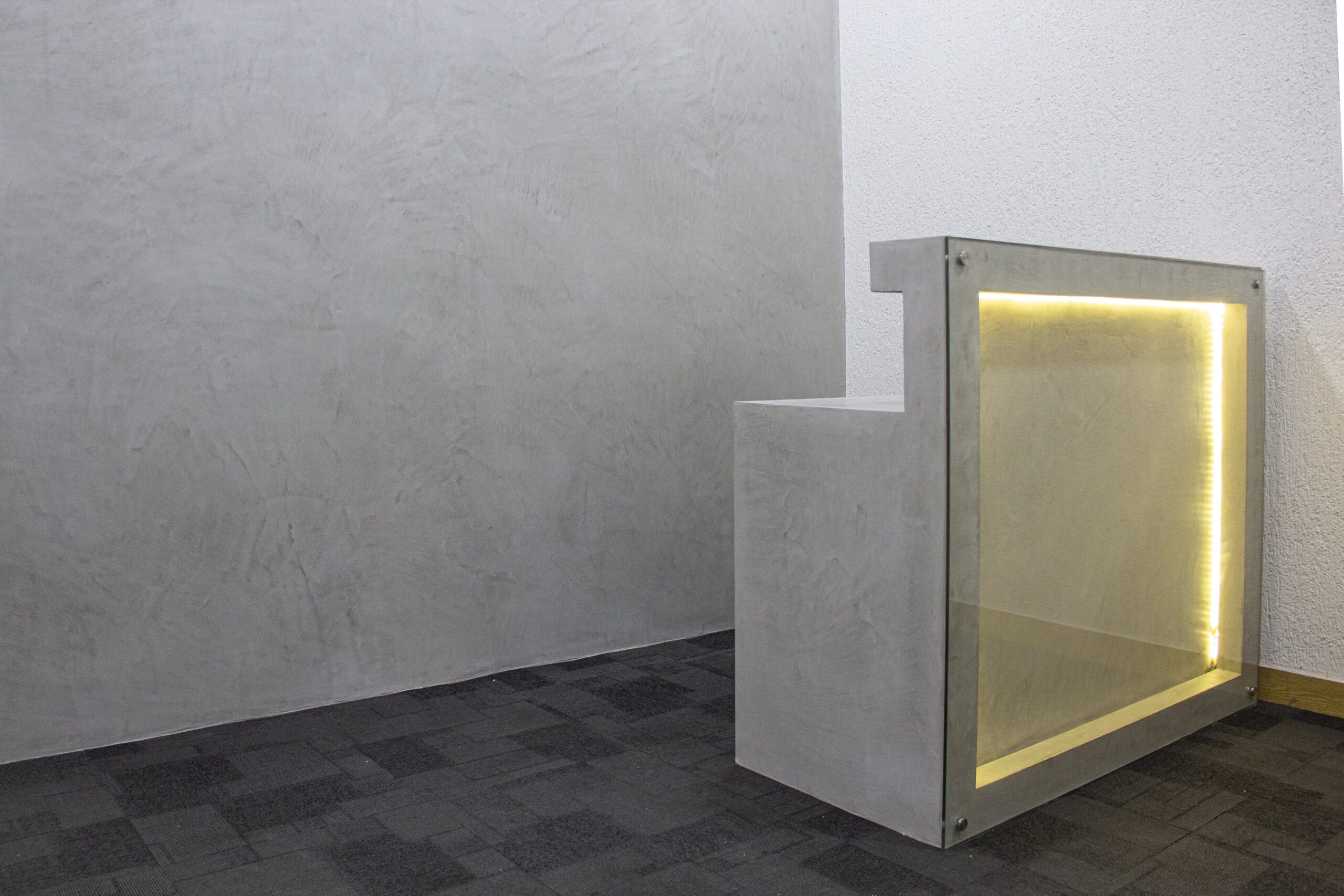 Designing A Subtle Office Reception With Textured Concrete