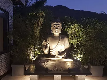 Buddha Sculpture finished with Concrete for a Villa in Aamby Valley