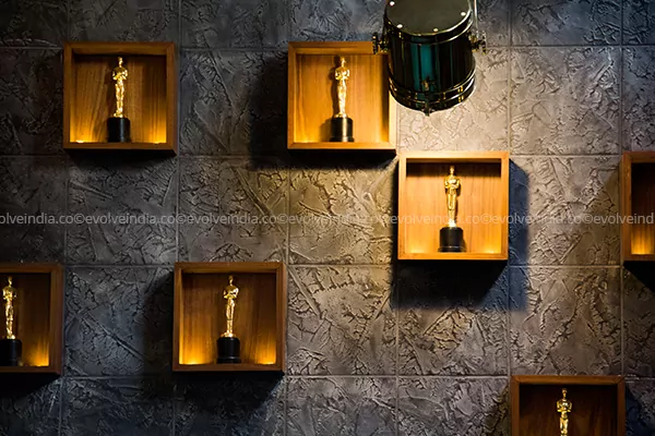 Accent wall designed usign Evolve India’s corten steel finish