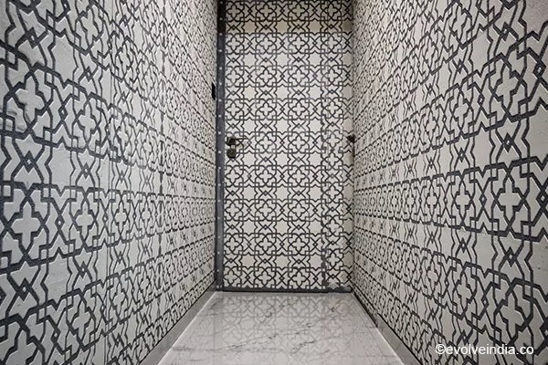 Home interior designed using Evolve India's decorative concrete finishes