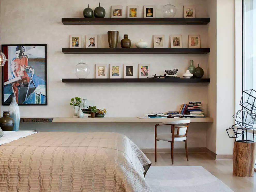 Decorate Your Bedroom With Artistic Shelves
