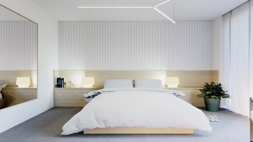 Minimalist modern bedroom back wall design ideas for 2022