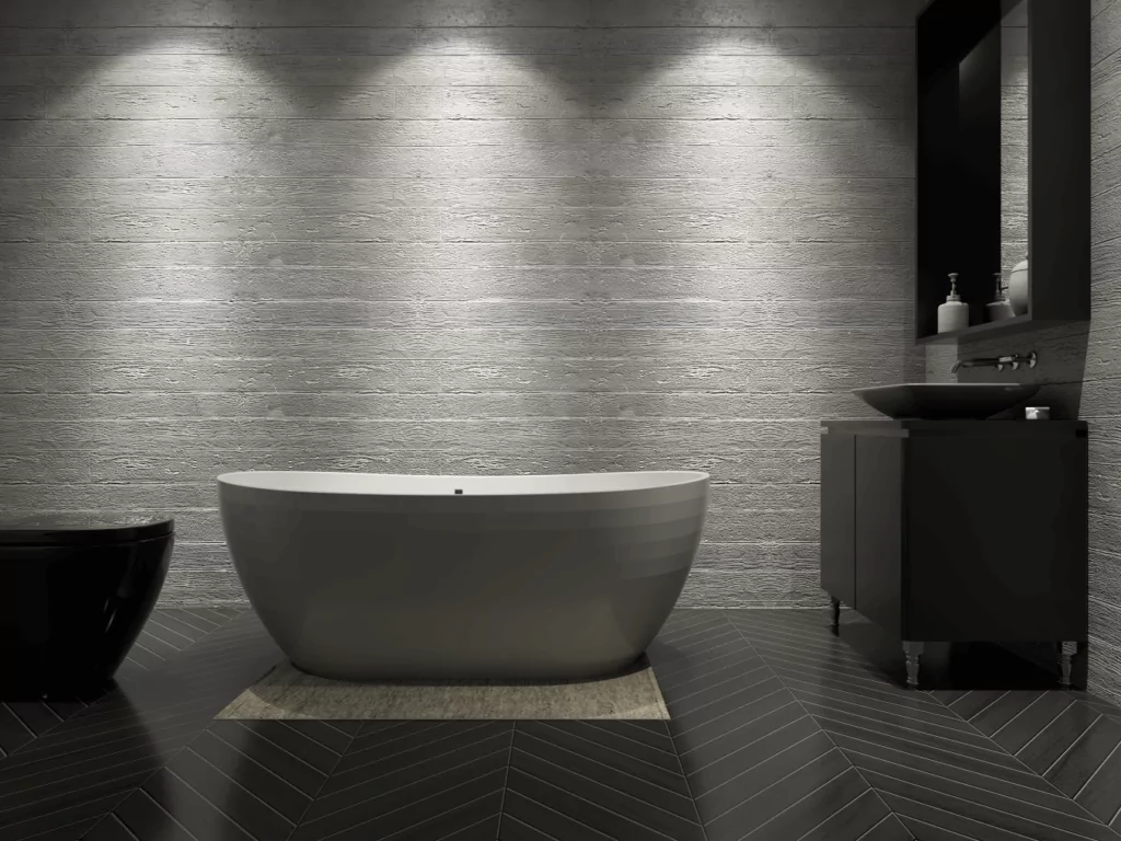 Enhance Your Bathroom With Wood Texture Concrete Wall Panels