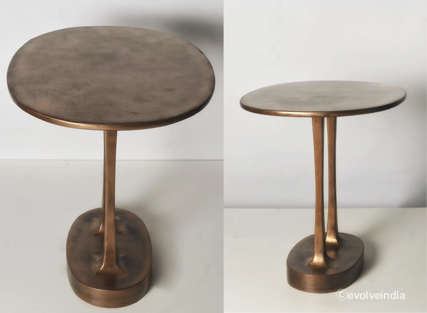 Coffee Table Designed Using Liquid Metal Bronze Patina Finish
